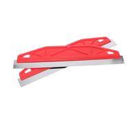 BUGUUYO Lot de 2 Guides de Coupe en Acier Inoxydable Rouge, Protège-bords Peinture pour Plinthes et Papiers Peints, Outils Professionnels pour Finitions Précises et Protection