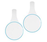 BUGUUYO Lot de 2 pagaies de réponse effaçables à sec rondes vierges double face bleu en mousse bords lisses et sûrs pour tableau de vote des juges, salle de t réunion