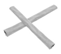 BUGUUYO Lot de 2 Protège-poignées de Réfrigérateur et Micro-ondes en Tissu Velours Détachable Anti-huile et Anti-taches, Couleur Gris Clair, Compatible Poignées D’appareils