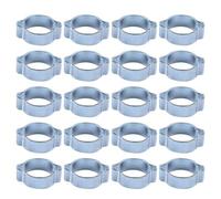 BUGUUYO Lot de 20 Colliers de Serrage à Double Oreille en Acier Galvanisé 15-18 MM Fixations Robustes pour Tubes et Raccords de Plomberie Compatibles Tuyaux Air Comprimé et Systèmes