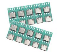 BUGUUYO Lot de 20 Connecteurs USB-c Femelle 3.1 Carte de Conversion PCB pour Câbles Données, Adaptateur DIY Convertisseur 1 vers 3, Compatible Transmission Rapide, Usage Électronique