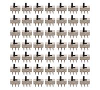 BUGUUYO Lot de 300 Interrupteurs à Glissière Verticale 2 Positions, 3 Broches, Mini-interrupteurs Spdt Compacts en Métal, Montage sur Panneau, pour Projets Électroniques DIY
