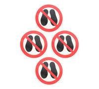 BUGUUYO Lot de 4 Autocollants de Sécurité «Ne Pas Marcher Ici» Ronds Adhésifs Résistants à la Déchirure Couleur Vive pour Sols Industriels et Chantiers Panneau Avertissement Interdit