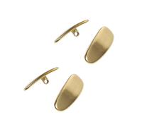 BUGUUYO Lot de 4 Plaquettes Nasales en Titane Dorées pour Lunettes Support Nasal Confortable et Antidérapant Kit de Réparation pour