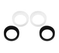 BUGUUYO Lot de 4 Protège-Tasses en Silicone Antidérapants 8 Cm, Isolants Thermiques Résistants, 2 Blancs 2 Noirs, pour Bouteilles, Gourdes et Tasses de Sport, Accessoires Solide et Sûrs