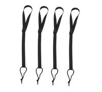 BUGUUYO Lot de 4 Sangles de Snowboard Noires avec Boucle Réglable, Laisse Longue Résistante en Matériau Haute Résistance, Fixation Sécurisée pour Chaussures de Ski, pour Transport