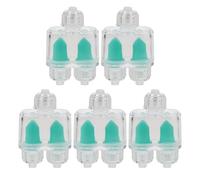 BUGUUYO Lot de 5 Clapets Anti-Retour Aquarium en Plastique Vert, Vanne à 3 Voies 5 X 3,5 X 1,6 Cm, Accessoires pour Pompe à Air et Tuyaux d'air Comprimé, Contrôle du Débit d'air
