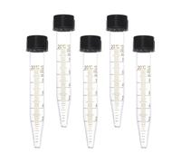 BUGUUYO Lot de 5 Tubes à Centrifuger Coniques en Verre 10 Ml avec Bouchons à Vis, Tubes à Essai Transparents Gradués pour Laboratoire Scientifique et Usage Médical, Étanchéité Fiable,