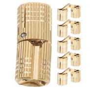 BUGUUYO Lot de 6 charnières invisibles en laiton - Angle d'ouverture de 180° et 10 mm - Fixations invisibles pour meubles et boîtes à bijoux artisanales.