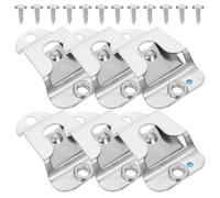 BUGUUYO Lot de 6 Crochets Métalliques pour Microphone Cb Vis, Support de Radio Mobile, Clip Suspendre pour Micro Cb Compatible Gm950 Gm300, Fixation Robuste pour Voiture et Bureau