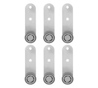BUGUUYO Lot de 6 Roulettes Anti-affaissement pour Porte Coulissante Latérale Bois, Roue de Support avec Vis, Guide de Plancher Silencieux pour Portes D’armoire et Placard, Montage