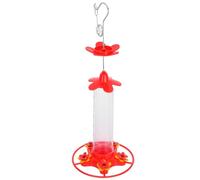 BUGUUYO mangeoires pour Oiseaux Petit Perche Pendaison Alimentation mangeoires à Oiseaux Eau de mangeoire à Eau pour Oiseaux mangeur de colibris PP Rouge