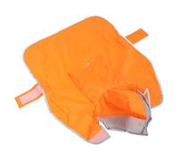 BUGUUYO Manteau de Pluie Réfléchissant pour Grand Chien avec Capuche Imperméable et Trou pour Laisse Veste Ajustable Étanche pour Animaux Poncho de Pluie Orange pour Balades Nocturnes