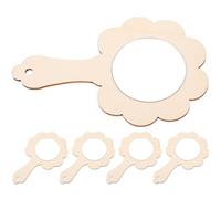 BUGUUYO Miroir en Bois 5 pièces pour DIY Peinture, Outil de Loisirs Créatifs pour Parents et Enfants en Activité de Coordination Main-Cerveau