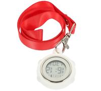 BUGUUYO Montre de Poche Infirmière Numérique à Boucle Porte-clés Rouge | Design Porte-clés, Précision de Mesure, Ultralégère, Silicone et Plastique, pour Hôpital et Journée Infirmière