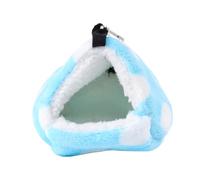BUGUUYO Nid Douillet Polaire Chaude pour Hamster et Petits Rongeurs Hamac Confortable et Isolant Accessoire Cage Hiver S Bleu à Pois