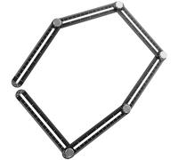 BUGUUYO Outil de Poinçonnage pour Carrelage en Alliage D’aluminium, Règle à Perforer Pliable 6 Volets, Guide de Perçage Polyvalent pour Menuiserie et Pose de Carreaux, Accessoire Précis