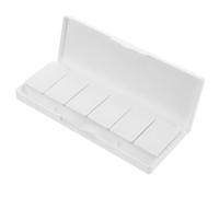 BUGUUYO Palette Vide 6 Compartiments Compacte, Plastique Solide, Compartiments Détachables, Multifonctionnelle pour Gel Ongles, Peinture Aquarelle Et Corporelle, Palette Portable De Voyage Pratique