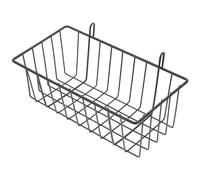 BUGUUYO Panier Suspendu Mural en Fer Noir Moyen, Étagère de Rangement Multifonction pour Salle de Bain Cuisine, Panier à Accessoires et Shampoing, Support Gain de Place pour Organisation