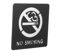 BUGUUYO Panneau Autocollant Interdit de Fumer Noir, Autocollant Étanche Auto-adhésif pour Bureaux, Toilettes et Espaces Publics, Signalisation Avertissement Tabagisme Conforme, Robuste