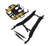 BUGUUYO Paquet à Dos Multifonctionnel pour Chien S Noir et Jaune, Porte-Chien à Bandoulière Double pour Vélo, Maille Respirante et Harnais de Sécurité Intégré, pour Randonnées et Transport