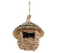 BUGUUYO Paradis des Perroquets Nichoir Décoratif en Paille pour Oiseaux Nichoir pour Perroquets Nichoir Suspendu