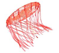BUGUUYO Parapluie en Soie Rouge Classique 82 Cm Manche en Bois, Parapluie Décoratif Japonerie à Pompon pour Photographie, Scène et Décoration de Festival