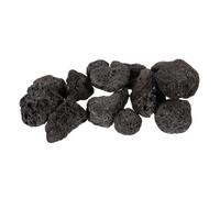 BUGUUYO Pierre Volcanique Décorative Naturelle Noire pour Aquarium et Jardinage, Gravier de Lave Poreux 500g 3-5 Cm, Améliore Circulation Eau et Aération Racines, Accessoires Décor