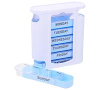 BUGUUYO Pilulier Semainier Compartiments Portable Boîte Rangement Petit Format Organisation Quotidienne Matin Midi Soir Nuit Pilulier Pratique et Léger pour Maison et Voyage