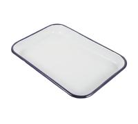 BUGUUYO Plaque Rectangulaire Émaillée 34x44cm Blanche Plat à Four Antiadhésif pour Rôtissage et Pâtisserie Ustensile Cuisine Résistance aux Rayures pour Usage Domestique