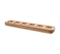 BUGUUYO Plateau à Œufs en Bois D'acacia, 6 Compartiments, Porte-œufs pour Réfrigérateur, Boîte de Rangement Pratique et Antichoc pour Œufs, Support Solide Maison Cuisine