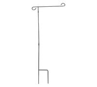 BUGUUYO Porte-Drapeau de Jardin en Fer Forgé Noir, Installation sans Outil | Support Discret pour Tombes et Pelouses Commémoratives, Maintien Stable, Usage Annuel, Visite au Cimetière