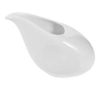 BUGUUYO Pot à Lait Céramique Saucière Multifonction Vintage 100ml Bec Verseur Étroit Blanc Pratique et Mini Design pour Cafés et Sirop Chaud