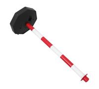 BUGUUYO Poteau de Signalisation Mobile Rouge et Blanc avec Bandes Réfléchissantes Barrière de Sécurité pour Parking Protection Anti-collision et Sécurité Routière