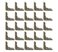 BUGUUYO Protège-Coins Restauration des Bords Abîmés 50 Pièces en Fer Vintage Marron Forme Triangulaire Élégante pour Cahiers et Papiers Usage Personnel et Bricolage DIY