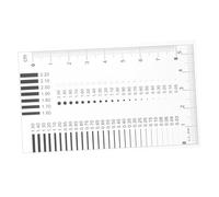 BUGUUYO Règle de Précision Transparente pour Inspection de Défauts Mesure Dimension Exacte Règle Rigide et Plate pour Contrôle Rayures et Fissures
