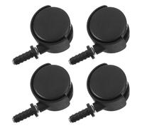 BUGUUYO Roulettes Pivotantes pour Petits Appareils Électroménagers Aspirateur et Ensemble de 4 Roulettes en Nylon Noir 32x10mm Tige Pivotante pour Mobilité Améliorée et Nettoyage