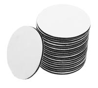 BUGUUYO Ruban Auto-agrippant Rond Noir 6 Cm, 20 Paires, Pastilles Adhésives pour Fixation de Nappes et Tapis, Usage Antidérapant en Intérieur