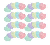 BUGUUYO Sachets en PVC de Cœur 100 Pcs Paquet à Fermeture Éclair Refermables pour Bijoux, Petits Présents, Emballage Anti-ternissement, Assortiment Couleurs Pastel pour