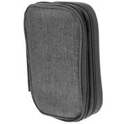 BUGUUYO Sacoche de Rangement pour Accessoires Électroniques Gris Double Couche Organisateur d'Accessoires Numériques Compact Pochette de Voyage Résistante pour Câbles USB Écouteurs