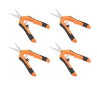 BUGUUYO Sécateur de Jardin Professionnel Lot de 4 Ciseaux à Élaguer en Acier Inoxydable Lame Droite Poignée Antidérapante Orange Outil Multifonction pour Taille-Verger et Fleurs