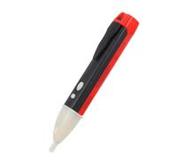BUGUUYO Stylo Testeur d'Électricité sans Contact Rouge Détecteur de Tension Multifonction Alarme Sonore et Lumineuse Outil Compact pour Électricien sans Pile Usage Professionnel et