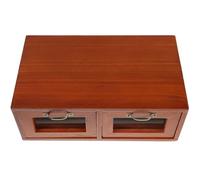 BUGUUYO Support Écran Bois Rangement Réhausseur Bureau Ordinateur pour Organiser Espace de Travail Station Ordinateur Portable et Imprimante Meuble Vintage Élégant