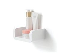 BUGUUYO Support Mural Étanche pour Salle de Bain, Mini Étagères Flottantes pour Cosmétiques et Shampoing, Fixation Adhésive sans Perçage, Rangement Pratique pour Bain et Lavabo