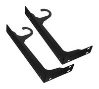 BUGUUYO Supports d'Étagère Robustes 12 Pouces Noirs 2 Pcs Métal Épais Double Fonction Support et Crochet Cuisine Salle de Bain Bureau Équerres Invisibles Suspendues Haute Capacité de