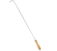 BUGUUYO Tisonnier en Acier Inoxydable 201 Épais 5 Mm, Longueur 55 Cm, Outil Multifonction pour Foyers Extérieurs et Cheminées, Accessoire Portable pour Camping et Barbecue