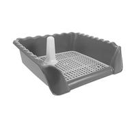 BUGUUYO Toilette Chien Moyen avec Colonne Inductive Bac Intérieur Amovible avec Grille Anti-Pattes Entraînement Propre pour Chiots