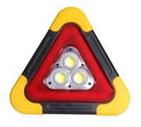 BUGUUYO Triangle Urgence LED Lumineux avec Poignée Rotative pour Sécurité Routière Routière Réfléchissante Avertisseur de Voiture pour Situations Urgence