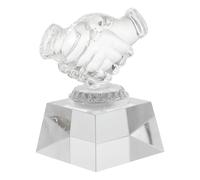 BUGUUYO Trophée Cristal Transparent Décoratif Forme Main Élégant Accessoire de Récompense pour Bureau et Intérieur