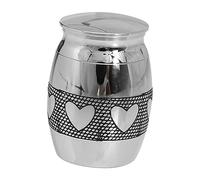 BUGUUYO Urne Funéraire pour Animaux De Compagnie en Acier Inoxydable Résistant Urne pour Cendres Petite Et Portable pour Chiens Et Chats Souvenir Commémoratif Animal Domestique